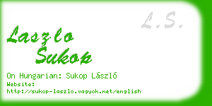 laszlo sukop business card