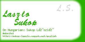 laszlo sukop business card